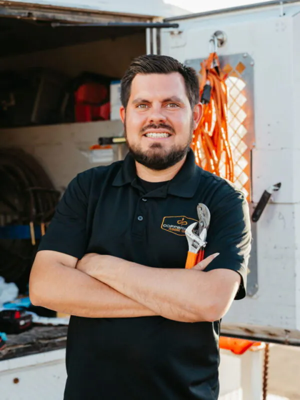 Chris Guerra, licensed plumber and owner of Copperhead Plumbing